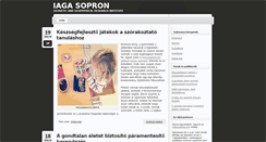 Desktop Screenshot of iaga2009sopron.hu